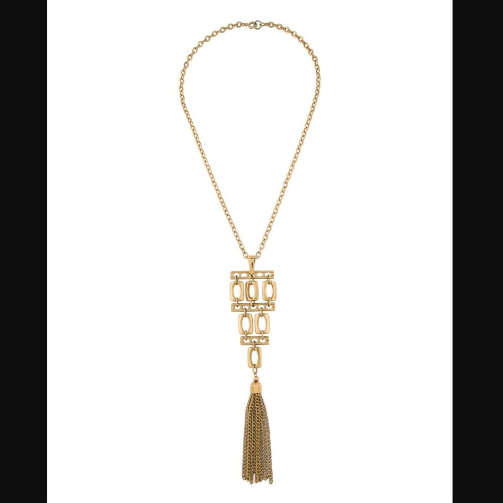 Trifari Tassel Pendant Necklace 22.5"